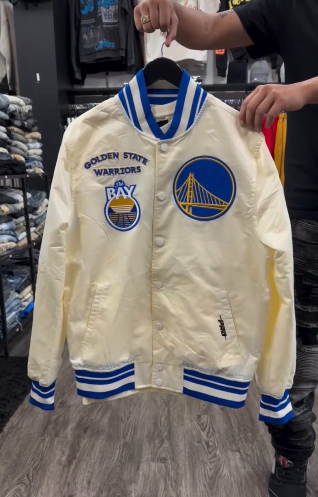 10 piezas Chamarras Varsity Golden State Warriors