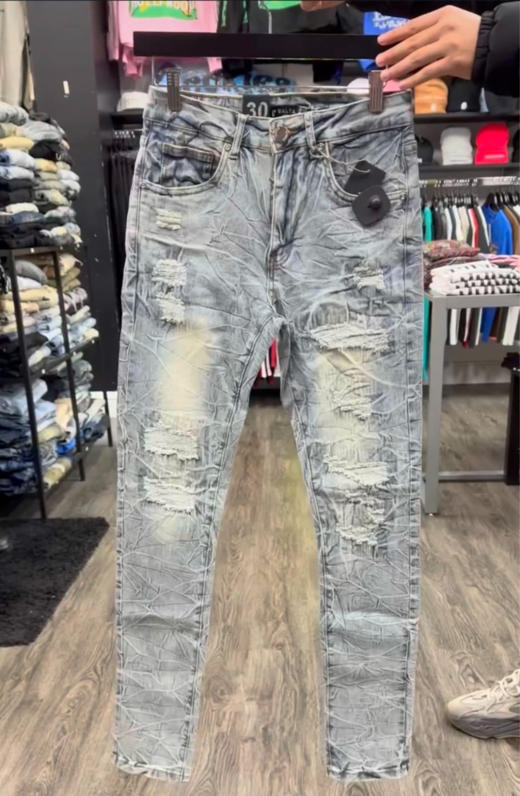 10 Piezas Pantalones Denim Distressed
